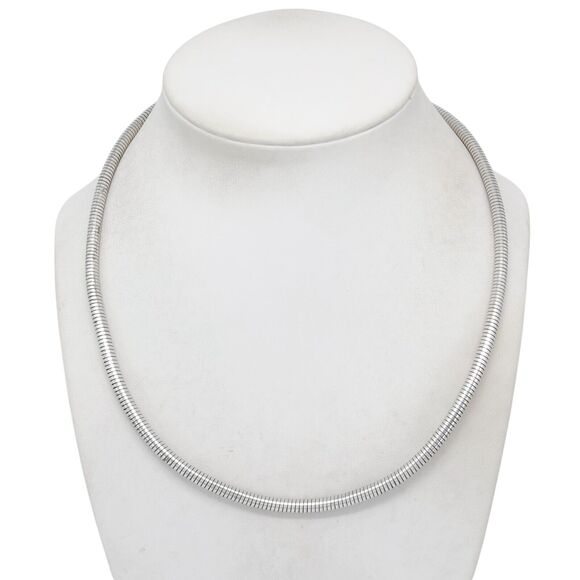 Vintage Jewelry - Vintage Italy Sterling Silver 925 3.9mm 29.1g Snake Chain Necklace 18"